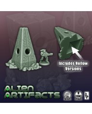 Alien Artifacts - Obelisk A with Rocks - Hollow Version