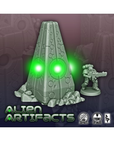 Artefactos Alienígenas - Obelisco B con Rocas - Versión Hueca