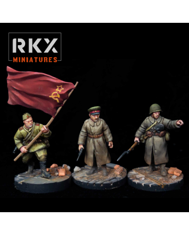 Soviéticos - Infantería HQ - 3 Minis