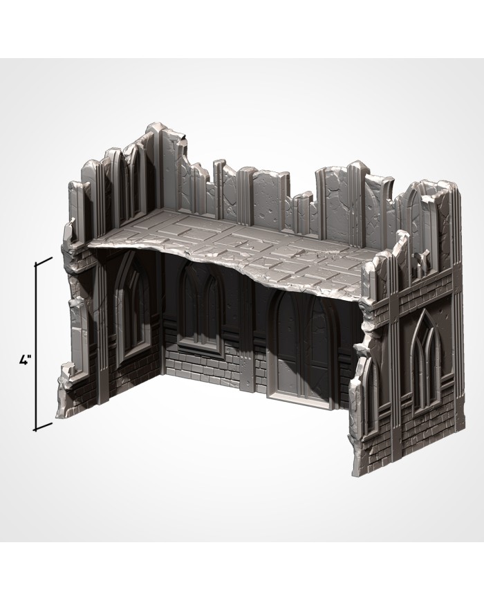 Ruinas Clásicas en C (8"x4")|Txarli Factory|Escenografía Ruinas 40K