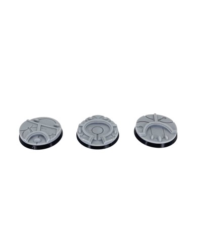 Peanas Circulares de Templos Mágicos (40mm) 3 Tops con Bases De Plástico