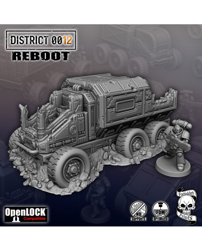 Grimdark Destroyed Truck of District 0012 - A