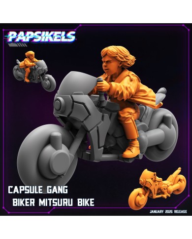 Capsule Gang Biker - Mitsuru on Bike - 1 Mini