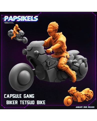 Capsule Gang Biker - Tetsuo on Bike - 1 Mini