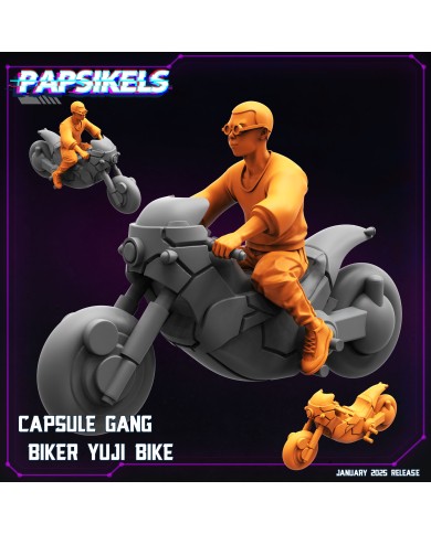 Capsule Gang Biker - Yuji on Bike - 1 Mini