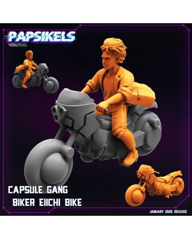 Capsule Gang Biker - Eiichi on Bike - 1 Mini