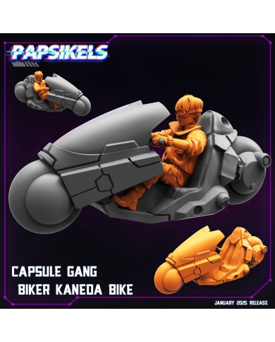 Capsule Gang Biker - Kaneda on Bike - 1 Mini