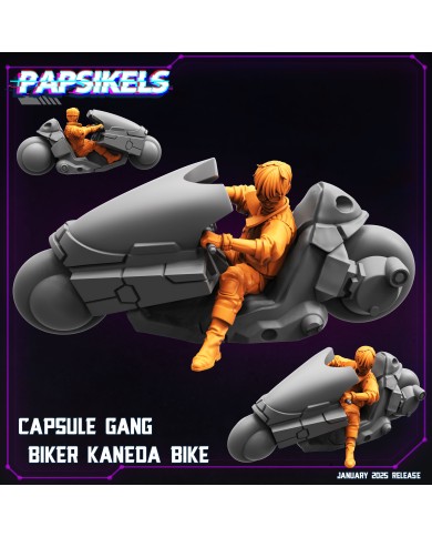 Banda Motera Cápsula - Kaneda en Moto Derrapando - 1 Mini