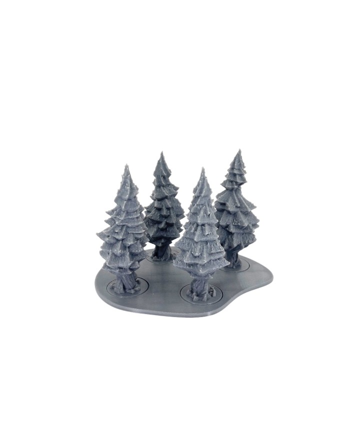 Tray with Four Fir Trees