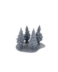 Tray with Five Fir Trees - A