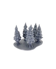 Tray with Five Fir Trees