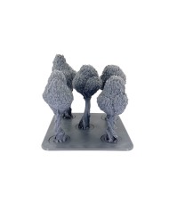 Square Tray with Five Fir Trees