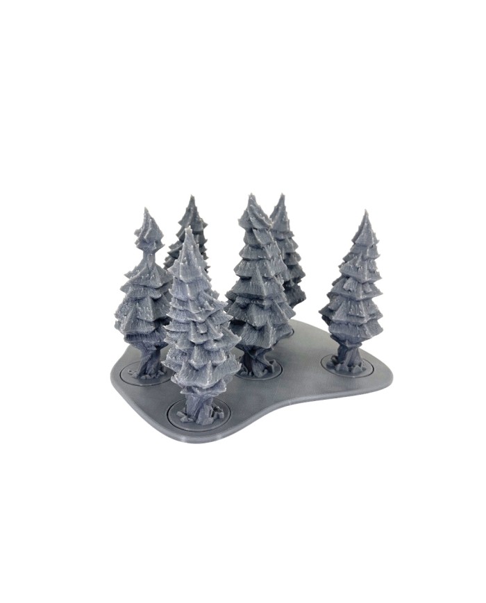 Tray with Six Fir Trees - A