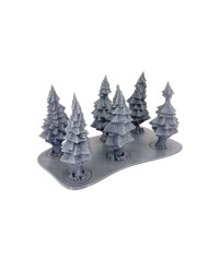 Tray with Six Fir Trees - B