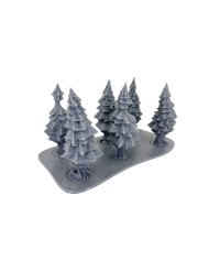 Tray with Six Fir Trees - B