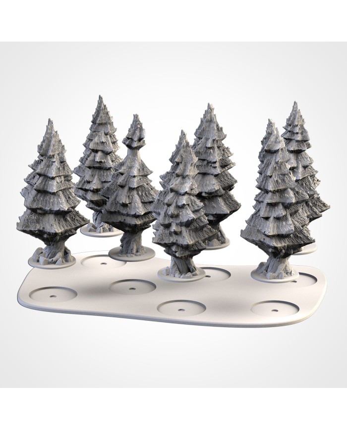 Tray with Seven Fir Trees