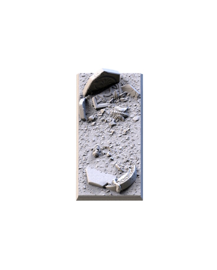 1 Top de Peana Rectangular Cementerio 50mm x 100mm + Bases De Plástico (B)