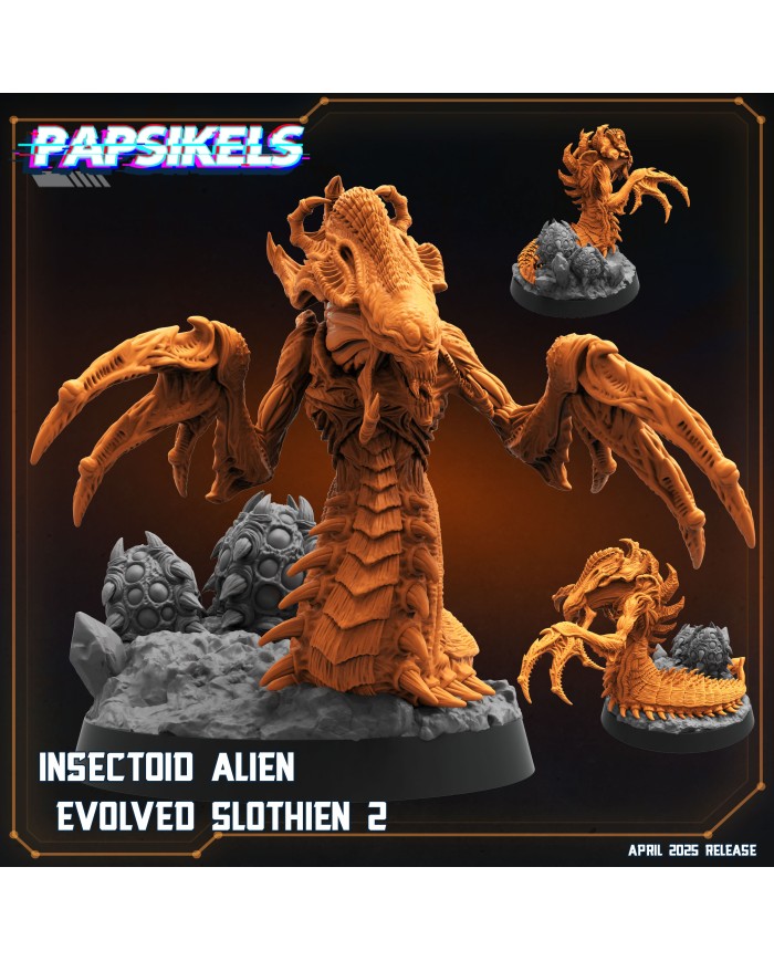 Insectoide Alienígena Evolucionado - B|Papsikels Miniatures|Miniaturas Starcraft