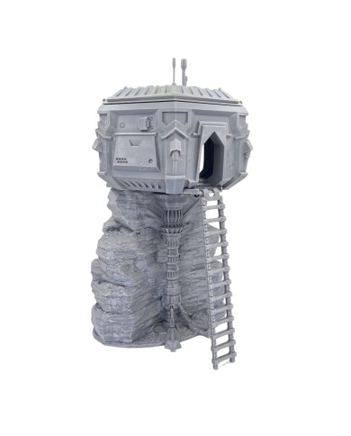 Ciudad Sci-Fi Elevada - Casa Sobre Rocas
