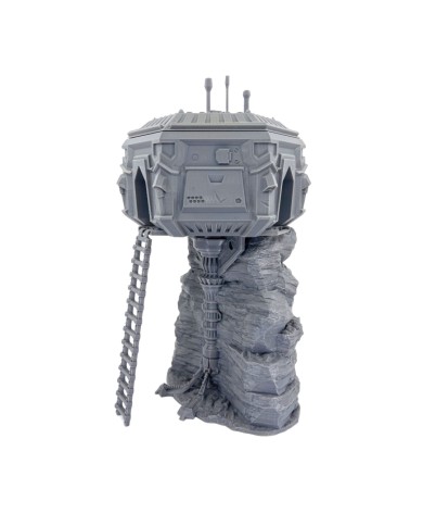 Ciudad Sci-Fi Elevada - Casa Sobre Rocas