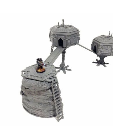 Sci-Fi City Elevated - Heliport on Rocks