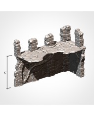 Abandoned Ruins in L-Shape (8"x4") - A