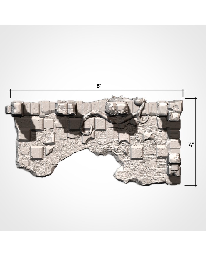 Abandoned Ruins in L-Shape (8"x4") - A