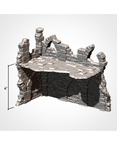 Ruinas Abandonadas en L (8"x4") - B