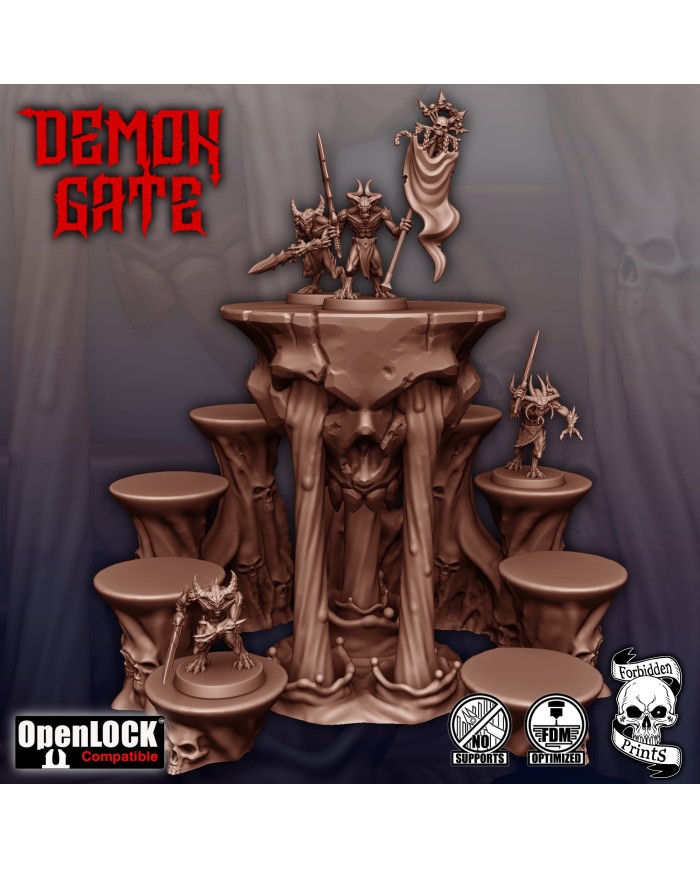 Demon Gate - Skull Blood Platform with Double Stairs