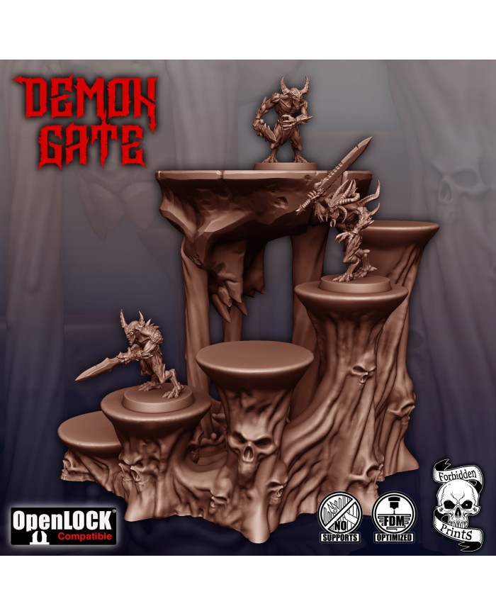 Demon Gate - Skull Blood Platform with Stairs