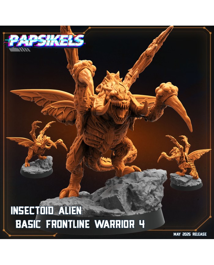 Guerrero Insectoide Alienígena Básico - D|Papsikels Miniatures|Miniaturas Starcraft