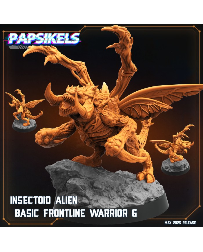 Guerrero Insectoide Alienígena Básico - F|Papsikels Miniatures|Miniaturas Starcraft