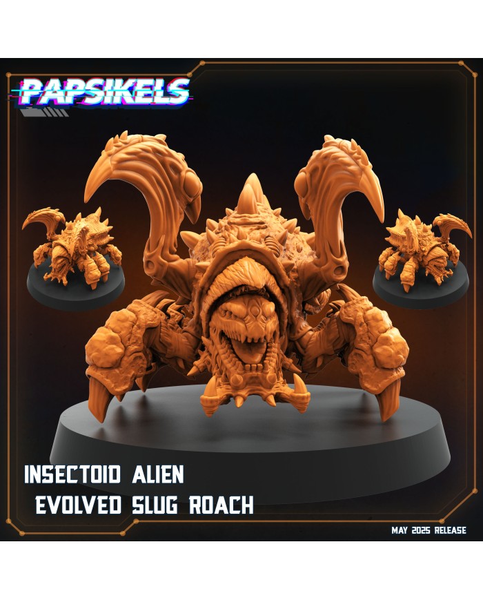 Insectoid Alien Evolved Slug Roach 1|Papsikels Miniatures|Starcraft Miniatures