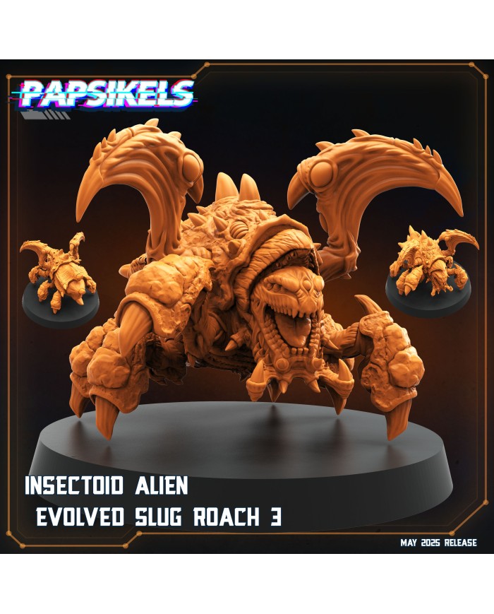 Insectoid Alien Evolved Slug Roach 3|Papsikels Miniatures|Starcraft Miniatures