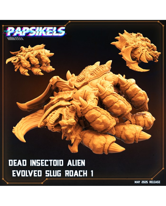 Insectoide Alienígena Evolucionado Cucaracha Muerto - A|Papsikels Miniatures|Miniaturas Starcraft