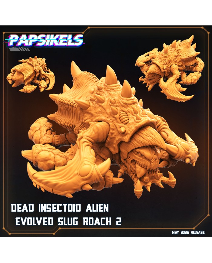 Insectoide Alienígena Evolucionado Cucaracha Muerto - B|Papsikels Miniatures|Miniaturas Starcraft