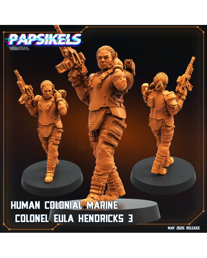 Human Colonial Marine Colonel Eula Hendricks - C - 1 Mini