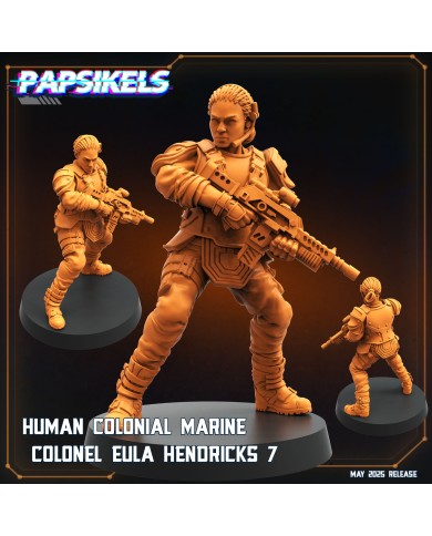 Human Colonial Marine Colonel Eula Hendricks - G - 1 Mini
