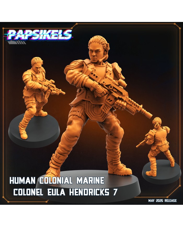 Human Colonial Marine Colonel Eula Hendricks - G - 1 Mini