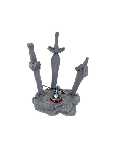 Mega Escultura de Espadas de Piedra