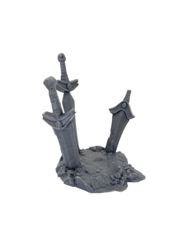 Mega Escultura de Espadas de Piedra