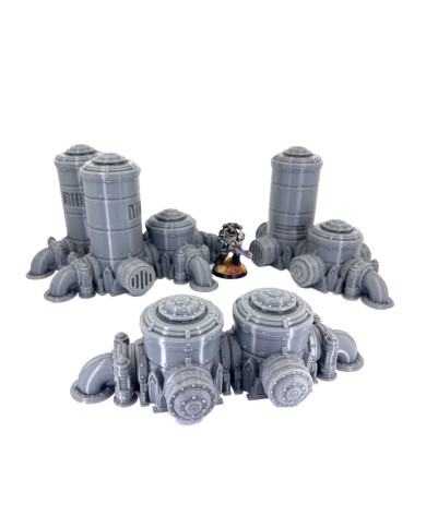 Grimdark Silos And Tanks - Set A