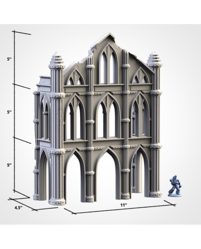 Grimdark Cathedral Ruins (11"x4,5") - A