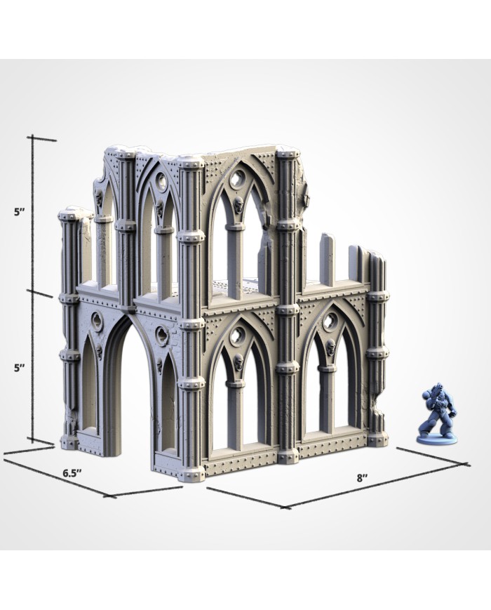 Grimdark Cathedral Ruins (8"x6,5") - A