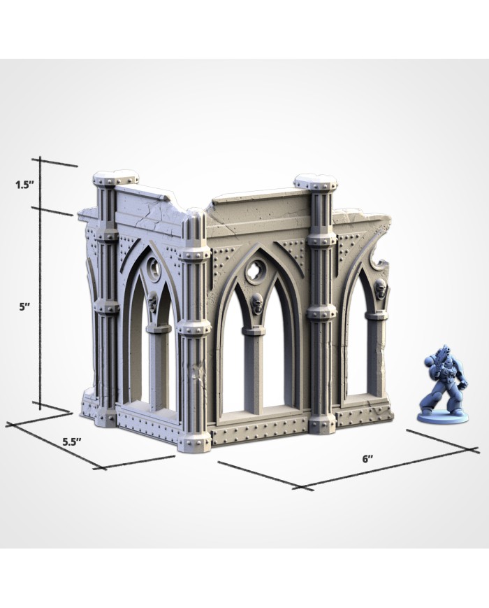 Grimdark Cathedral Ruins (6"x5,5") - A