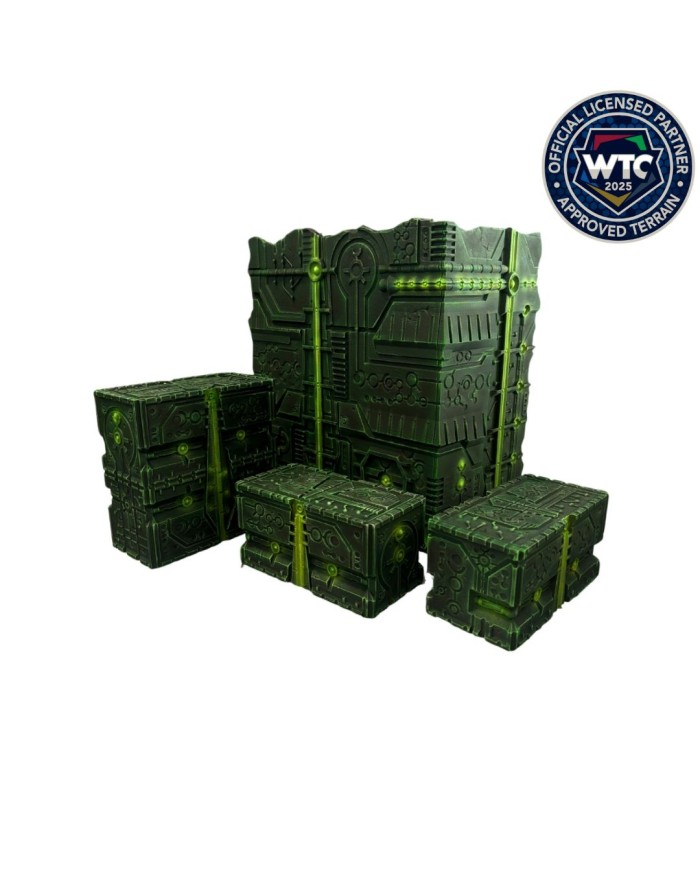 Escenografia WTC 40K Necromaton Plegable Oficial - 10ª Edición|Txarli Factory|

















Escenografia WTC 40K Necromaton plegable en lote con estilo de escenografia Necron . Gracias al sistema de plegado de los edificios podrás guardar la WTC 40K Necron compatible ocupando el menor espacio posible.
Además, los pisos son desmontables ofreciendo varias ventajas:

Pisos intercambiables con otra escenografia necron
Listo para futuros cambios en las dimensiones del piso del WTC 40K Necron compatible.
Sistema rígido en edificaciones necromaton una vez ensamblado
Pisos completamente horizontales
Experiencia de juego mejorada (puedes quitar los pisos si te molestan mientras juegas)

Escenografia WTC 40K Necromaton plegable diseñada por Txarli Factory™, que es Licensed Terrain Partner de WTC 40K 10ª Edición, disponible en varias versiones.

Este set de WTC 40k Necron compatible de la facción necromaton incluye los siguientes elementos de escenografia:

Set WTC 40K - opción de Torneo completo
6 edificios de 3 pisos
8 edificios de 2 pisos
4 contenedores de envío

Set WTC 40K - opción Ligera
2 edificios de 3 pisos
8 edificios de 2 pisos
4 contenedores de envío

Set WTC 40K - opción Mediana
4 edificios de 3 pisos
6 edificios de 2 pisos
4 contenedores de envío

Set WTC 40K - opción Pesada
6 edificios de 3 pisos
4 edificios de 2 pisos
4 contenedores de envío

Set WTC 40K - opción Básica
1 edificio de 3 pisos
1 edificio de 2 pisos
1 contenedor de envío

Las dimensiones de estos artículos cumple la norma de escenografia WTC 40K, siendo las siguientes:
Edificio de 3 pisos: 9"x5"x9,5"
Edificio de 2 pisos: 9"x5"x5"
Contenedor: 5"x2,5"x2,5"

Escenografia WTC 40K Necromaton plegable hecha con Bioplástico (PLA+) en escala de 28mm/32mm. 
Todos los elementos vienen sin pintar y puede requerir montaje.
Terrain And Minis es un vendedor autorizado con licencia comercial de Txarli Factory™.













WTC 40k es un torneo mundial de Warhammer 40K organizado por World Team Championship ( WTC ). Puede resolver sus dudas sobre disposición en la mesa de juego escenografía de WTC 40k en WTC 40K Rules.

Esta escenografia necron compatible no está afiliada ni respaldada por Games Workshop o cualquiera de sus filiales y es compatible con todos los juegos de mesa Grimdark que tengan una facción orco a escala 28mm/32mm, como por ejemplo Grimdark Future, Trench Crusade, Warhammer 40K , WTC 40K Necron   o Warmachine

Escenografia necron puede adquirirla en la tienda Warhammer™ de Games Workshop.












