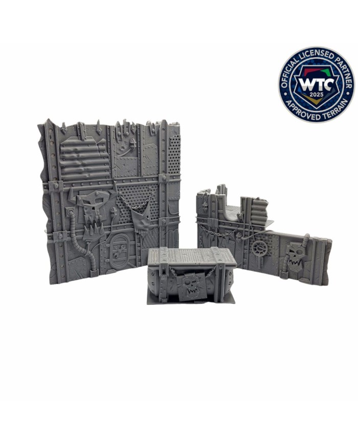 Orc WTC 40K Terrain Official Foldable Bundle - 10E|Txarli Factory|

















Orc WTC 40K Terrain Foldable with Orc Scrapper style. Thanks to the buildings folding system, you can store the 40K terrain in the smallest possible space.
In addition, the floors are removable, offering several advantages:

Interchangeable floors with other 40K scenery of WTC
Ready for future changes to the Ork WTC 40K compatible floor dimensions
Rigid system for buildings once assembled
Completely horizontal floors (as horizontal as an Ork Terrain can be)
Improved play experience (you can remove the floors if they get in the way while playing)

Orc WTC 40K Terrain Foldable designed by Txarli Factory™, a Licensed Terrain Partner de WTC 40K 10th Edition, available in several versions.

This compatible Ork WTC 40K Set includes the following scenery elements:

WTC 40K Set - Full Tournament Option
6 3-story buildings
8 2-story buildings
4 shipping containers

WTC 40K Set - Light Option
2 3-story buildings
8 2-story buildings
4 shipping containers

WTC 40K Set - Medium Option
4 3-story buildings
6 2-story buildings
4 shipping containers

WTC 40K Set - Heavy Option
6 3-story buildings
4 2-story buildings
4 shipping containers

WTC 40K Set - Basic Option
1 3-story building
1 2-story building
1 shipping container

The dimensions of these items comply with the WTC 40K scenography standard, as follows:
3-story building: 9" x 5" x 9.5"
2-story building: 9" x 5" x 5"
Container: 5" x 2.5" x 2.5"

Orc WTC 40K Terrain Foldable  made of bioplastic (PLA+) in 28mm/32mm scale.
All elements come unpainted and may require assembly.









Terrain And Minis is an authorized dealer with a commercial license from Txarli Factory™.





WTC 40K is a global Warhammer 40K tournament organized by the World Team Championship. You can find answers to your questions about WTC 40K terrain table layout in WTC 40K Rules.

This Ork terrain is not affiliated with or endorsed by Games Workshop or any of its subsidiaries and is compatible with all 28mm/32mm scale Grimdark tabletop games, such as Grimdark Future, Trench Crusade, Ork WTC 40K , Warhammer 40K or Warmachine.

Ork terrain can be purchased from the Games Workshop Warhammer™ Store.












