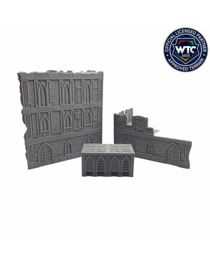 Escenografia Plegable WTC 40K Catedral - 10ª Edición|Txarli Factory|

















Escenografia Plegable WTC 40K en set con estilo de Catedral. Gracias al sistema de plegado de los edificios podrás guardar la escenografia 40K ocupando el menor espacio posible.
Además, los pisos son desmontables ofreciendo varias ventajas:

Pisos intercambiables con otra escenografia 40K
Listo para futuros cambios en las dimensiones del piso del WTC
Sistema rígido en edificaciones una vez ensamblado
Pisos completamente horizontales
Experiencia de juego mejorada (puedes quitar los pisos si te molestan mientras juegas)

Escenografia plegable WTC 40K diseñada por Txarli Factory™, que es Licensed Terrain Partner de WTC 40K 10ª Edición, disponible en varias versiones.

Este Set WTC 40k incluye los siguientes elementos de escenografia:

Set WTC 40K - opción de Torneo completo
6 edificios de 3 pisos
8 edificios de 2 pisos
4 contenedores de envío

Set WTC 40K - opción Ligera
2 edificios de 3 pisos
8 edificios de 2 pisos
4 contenedores de envío

Set WTC 40K - opción Mediana
4 edificios de 3 pisos
6 edificios de 2 pisos
4 contenedores de envío

Set WTC 40K - opción Pesada
6 edificios de 3 pisos
4 edificios de 2 pisos
4 contenedores de envío

Set WTC 40K - opción Básica
1 edificio de 3 pisos
1 edificio de 2 pisos
1 contenedor de envío

Las dimensiones de estos artículos cumple la norma de escenografia WTC 40K, siendo las siguientes:
Edificio de 3 pisos: 9"x5"x9,5"
Edificio de 2 pisos: 9"x5"x5"
Contenedor: 5"x2,5"x2,5"

Escenografia plegable WTC 40K hecha con Bioplástico (PLA+) en escala de 28mm/32mm. 
Todos los elementos vienen sin pintar y puede requerir montaje.
Terrain And Minis es un vendedor autorizado con licencia comercial de Txarli Factory™.













WTC 40k es un torneo mundial de Warhammer 40K organizado por World Team Championship. Puede resolver sus dudas sobre disposición en la mesa de juego escenografía de WTC 40k en WTC 40K Rules.

Esta escenografia 40K no está afiliada ni respaldada por Games Workshop o cualquiera de sus filiales y es compatible con todos los juegos de mesa Grimdark en escala 28mm/32mm, como por ejemplo Grimdark Future, Trench Crusade, Warhammer 40K o Warmachine

Escenografía de Warhammer 40K puede adquirirla en la tienda Warhammer™ de Games Workshop.












