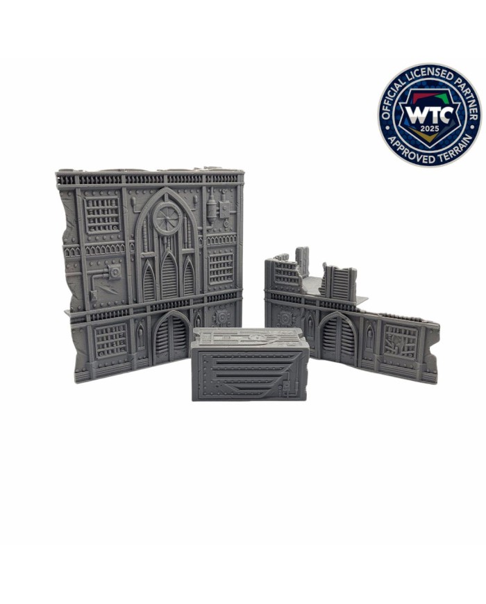 WTC 40K Industrial Terrain Foldable Bundle - 10E|Txarli Factory|

















WTC 40K Industrial Terrain foldable and official of 10th Edition. Thanks to the buildings folding system, you can store the 40K industrial terrain in the smallest possible space.
In addition, the floors are removable, offering several advantages:

Interchangeable floors with other 40K scenery
Ready for future changes to the WTC floor dimensions
Rigid system for buildings once assembled
Completely horizontal floors
Improved play experience (you can remove the floors if they get in the way while playing)

WTC 40K industrial Terrain foldable designed by Txarli Factory™, a Licensed Terrain Partner de WTC 40K 10th Edition, available in several versions.

This WTC 40K Set includes the following scenery elements:

WTC 40K Set - Full Tournament Option
6 3-story buildings
8 2-story buildings
4 shipping containers

WTC 40K Set - Light Option
2 3-story buildings
8 2-story buildings
4 shipping containers

WTC 40K Set - Medium Option
4 3-story buildings
6 2-story buildings
4 shipping containers

WTC 40K Set - Heavy Option
6 3-story buildings
4 2-story buildings
4 shipping containers

WTC 40K Set - Basic Option
1 3-story building
1 2-story building
1 shipping container

The dimensions of these items comply with the WTC 40K scenography standard, as follows:
3-story building: 9" x 5" x 9.5"
2-story building: 9" x 5" x 5"
Container: 5" x 2.5" x 2.5"

WTC 40K industrial terrain foldable made of bioplastic (PLA+) in 28mm/32mm scale.
All elements come unpainted and may require assembly.









Terrain And Minis is an authorized dealer with a commercial license from Txarli Factory™.





WTC 40K is a global Warhammer 40K tournament organized by the World Team Championship. You can find answers to your questions about WTC 40K terrain table layout in WTC 40K Rules.

This 40K indusrial terrain is not affiliated with or endorsed by Games Workshop or any of its subsidiaries and is compatible with all 28mm/32mm scale Grimdark tabletop games, such as Grimdark Future, Trench Crusade, Warhammer 40K or Warmachine.

Warhammer 40K scenery can be purchased from the Games Workshop Warhammer™ Store.












