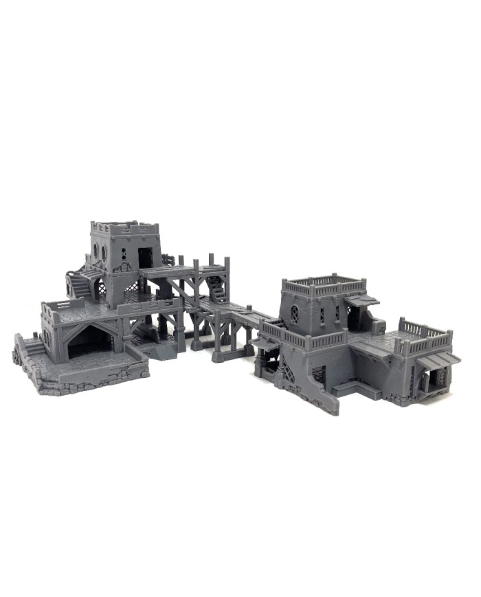 Set of Desert Lumber Mill, Carpenter and Scaffold|Desert Terrain